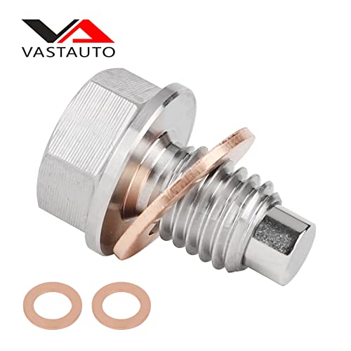 M12 X 1.75 Oil Drain Plug, Stainless Steel Magnetic Oil Drain Plug With Neodymium Magnet Fits For Chevy Gmc Jeep Buick Cadillac Lincoln Ford Mazda Mercury And More Vehicles #TOP7