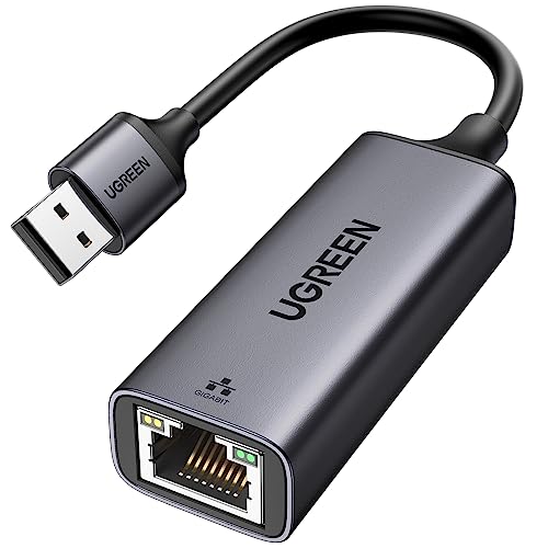 UGREEN Adaptateur USB vers Ethernet Gigabit 1000Mbps RJ45 Réseau Compatible avec Switch Mi Box S 4 3 MacBook Pro Air Plug Play sous Windows 11 10 8,1 8 MacOS...