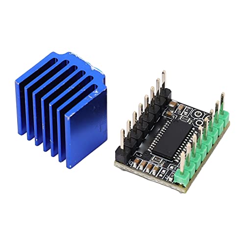 ViaGasaFamido Mini Stepper Motor Driver, Aluminum Alloy with Heat Sink, 256 Microstep for 3D Printing Projects