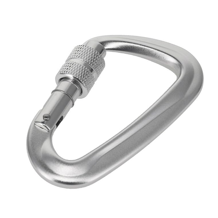 Buckleguy.com C5970 Silver Semi-Matte, Screw Lock Carabiner, Aluminum
