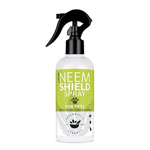 Spray répulsif Naturel Bio Anti parasitaire pour Chien – Neem Pet Shield prévient Les puces, Les tiques et Les poux