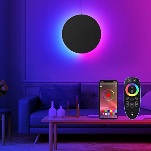YISUN LED Applique Murale Interieur Dimmable RGB éclairage d'ambiance Température Coloré télécommande App Control 300 modes de Couleurs Musique Vocale pour Chambre Escalier Couloir Salon Salle Bar Cover