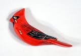 Hand Painted Red Male Cardinal Bird Magnet Refrigerator