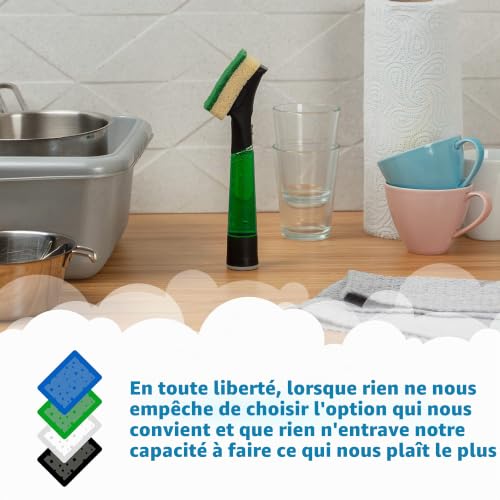 Dishmatic Lot de 6 recharges éponges à Vaisselle Vertes à Usage général avec abrasif antibactérien - Recharges pour poignée de Vaisselle de Cuisine – vue 4