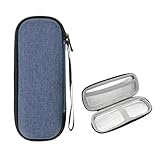 Linkidea Generic EVA-Hartschalen-Reiseetui für Rasierhobel, Rasierzubehör, Klingenkopf-Aufbewahrung, tragbare Reiserasiertasche für Herren, kompatibel mit Gillette Fusion 5 Power, Mach 3 (Blau)