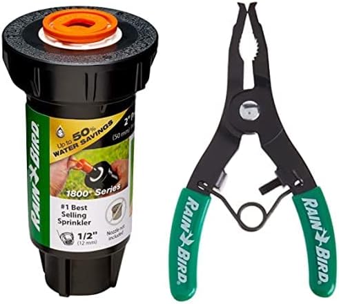 Rain Bird 1802LNPRS - Rociador emergente profesional con regulación de presión (PRS), cuerpo solo sin boquilla, altura emergente de 2 pulgadas Rain