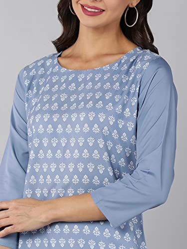 Image of Vaamsi Women's Crepe Floral Regular Kurta