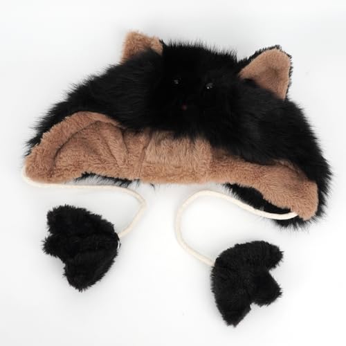 Cute Soft Plush Groundhog Hats Funny Cartoon Animal Warm Winter Caps for Women Girls Outdoor Slouchy Ear Protection4