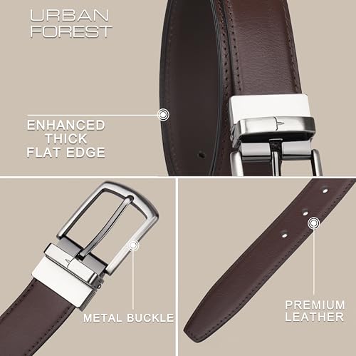 Image of URBAN FOREST Grayson Brown Formal Leather Belt for Men