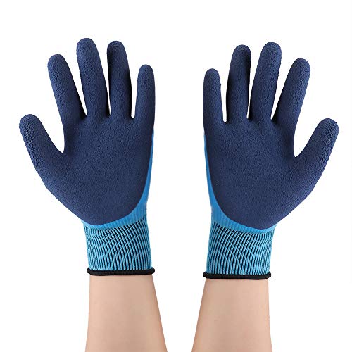 Gardening Gloves,2 Pairs Waterproof Garden Gloves For Women,Durable Latex Gardening Gloves With Anti-Slip Properties,Gloves For Garden Cold Weather Car Cleaning Fishing Multipurpose Blue #TOP2
