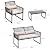 YITAHOME 4-Piece Outdoor Wicker Patio Conversation Furniture Set, All-Weather Wicker Bistro Rattan Loveseat Set with Wooden Armrests, Metal Side Table and Cushions for Backyard, Balcony, Deck, Black