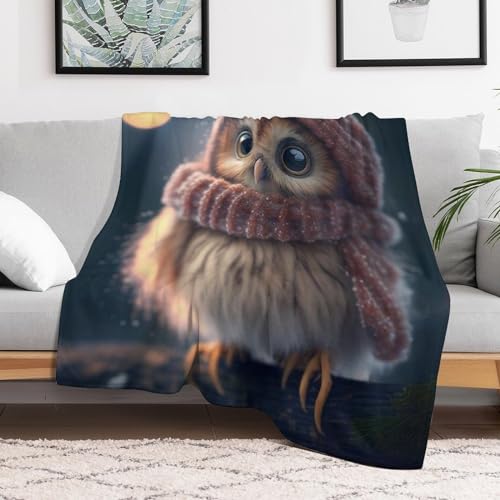 Couverture hibou moelleuse pour vos soirées cocooning sur le sofa
