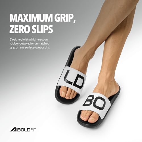 Image of Boldfit Slippers for Man Feather Light Chappal for Man Anti Skid Sliders for Men Soft Cushioned Slides for Men Casual Mens Sliders for Boys Mens Slippers