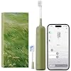 Laifen Wave Special Electric Toothbrush, New 2025 Version Oscillation & Vibration Sonic Electric Toothbrush for Adults with App, 2 Brush Heads, IP68 Waterproof Travel Powered Toothbrush Meadow Green