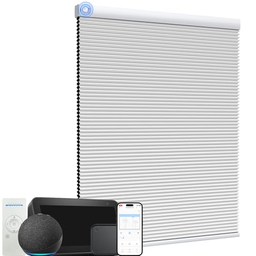 MYshade Motorized Cellular Shades - Smart Blinds Compatible with Alexa/Google