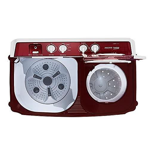 Image of Voltas Beko 9 kg Semi Automatic Washing Machine (Burgundy) WTT90ABRT, Top Load