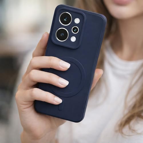 Image of Back Cover Realme P4 Power 5G | MagFit Ring Design (Non-Magnetic) | Shockproof Case | Anti-Slip Grip | Raised Camera Edges | Slim Protective Case for Realme P4 Power 5G (Steel Blue)