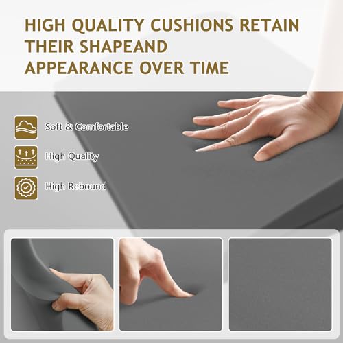 Image of MYLIFESION Couch Cushion Support for Sagging Seat, 20x20x2 inches High-Density Foam Sofa Cushions Support, Under Cushion Sag Repair, Grey Set of 1