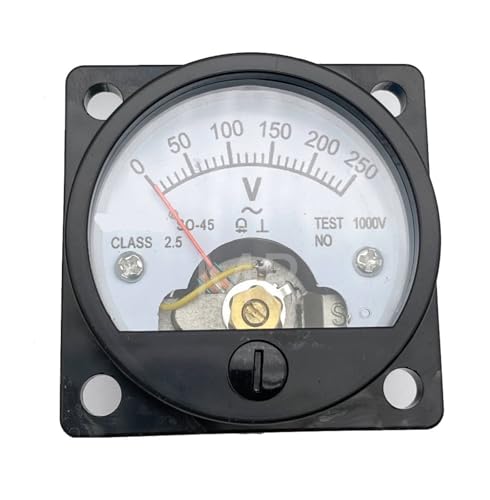 Voltmètre CA SO-45 cadran analogique rond indicateur tension 20V noir