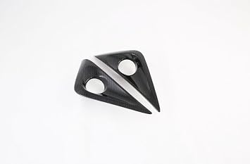 / 2Pcs Carbon Fiber Style Front Fog Light Lamp Cover Trim Molding for Toyota Rush 2018-2021