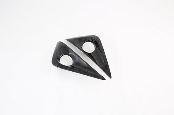/ 2Pcs Carbon Fiber Style Front Fog Light Lamp Cover Trim Molding for Toyota Rush 2018-2021