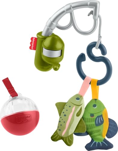 Fisher-Price Baby Toys Mini Me Moments Reel Fun Fishing Set, 4-Piece Sensory Activities for Newborn...