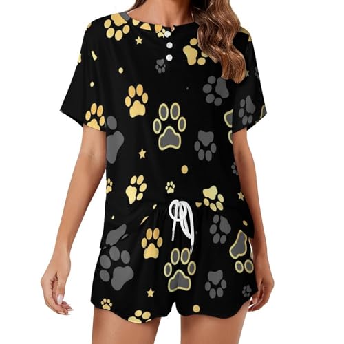 Pyjama chien en or ensemble de nuit femme cadeau original