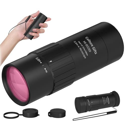 Culture Gifts 8x32 Monoculars for Adults High Powered Magnification, Multi-Coated Optics Lens Telescope Compact Manual Focus
