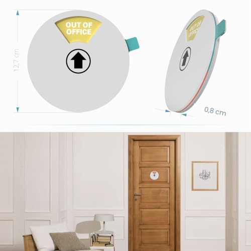 Büro Türschild, Bitte Nicht Stören, Bitte Anklopfen, Nicht Im Büro, Hereinspaziert und In Einer Besprechung Schilder, Perfekter Partner für Home-Office, Büro und Kabine (Silber)