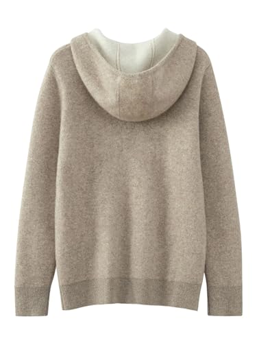 Men's Cashmere Hooded Sweater Winter Warm Merino Wool Pullover Long Sleeve Loose Fit Casual Top2