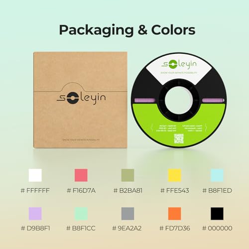 Image of Soleyin Ultra PLA Filament 1.75mm PLA 3D Printer Filament High Speed 30-600mm /s Dimensional Accuracy + /- 0.02mm, 1kg Spool (2.2lbs)-Rosehip