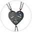 Heart Set of 3-Black & Birthstone