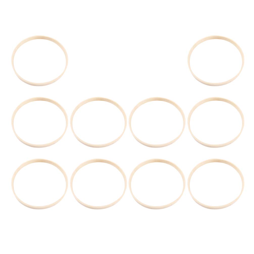 Wakauto 10pcs Wall Hanging Decor Wedding Decoration Wooden Floral Hoop Ring Frame lace Decorative Material