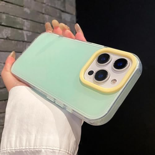 Coque iPhone 16 Pro Max antichoc en silicone rigide et souple couleur bonbon vert