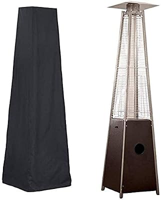Luckystar4you Patio Heater Cover - Heavy Duty Waterproof Veranda Cover for Pyramid Torch Patio Heaters, Triangle Glass Tube Heater Cover
