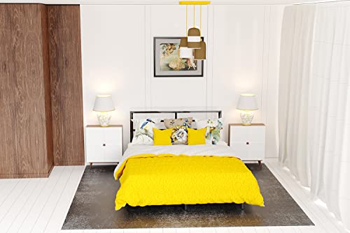 Urbanlab Quicklock Queen Platform Bed Frame With Headboard | Quiet & Sturdy | No Box Spring | 14 Inch Mattress Foundation Metal Platform Bed Frame | Quiet & Sturdy | No Box Spring Needed #TOP3