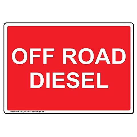 ComplianceSigns.com Off Road Diesel Label Decal, 7x5 inch Vinyl for Fuel Cover