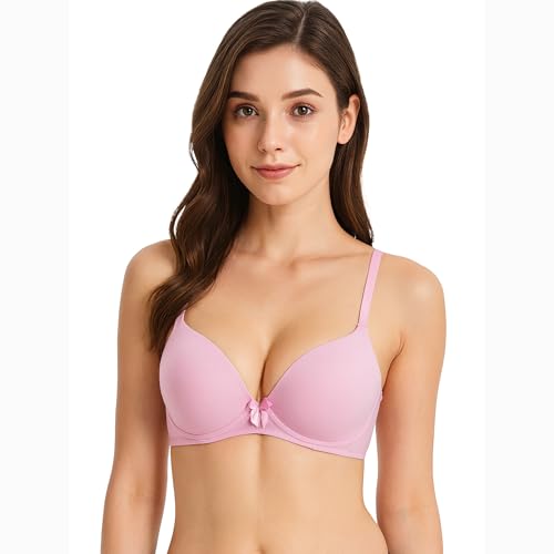 Image of Viola's Secret 6 Pack of Color Print T-Shirt Bras B Cup C Cup and D Cup