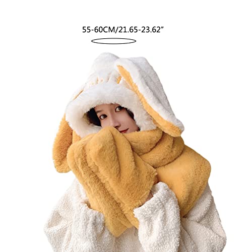 Conjunto 3 en 1 de gorro bufanda y guantes para mujer 5