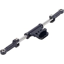 1/10 Rc Hydraulic Steering Link,Metal Full Hydraulic Steering Cylinder Link Upgrade for 1/10 RC Crawler SCX10 Land Rover Defender D90 D110 4WD Yota ll Axle DIY Parts Black