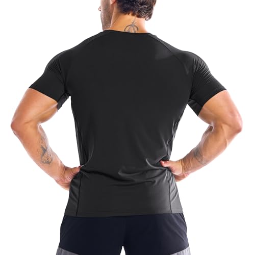 BROKIG 2 Pack Mens Underarm Muscle Shirts,Fitting Gym Running Tops Casual Sports Workout Quick Dry Baselayer - Image 5