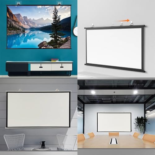 Pantalla manual portátil 72" 4:3 para proyector miniatura 5