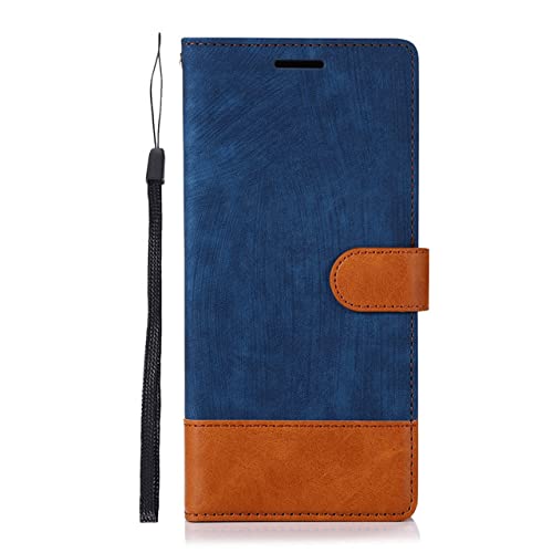 Coque en cuir iPhone 13 Pro Max : élégance et étui magnétique premium bleu