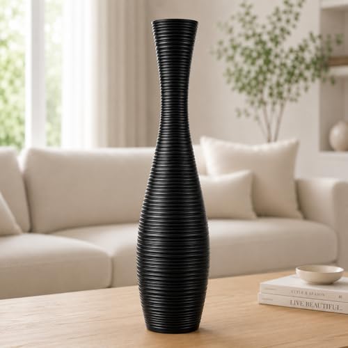 Image of Leewadee Large Floor Vase 20 inches Polyresin for Pampas Grass, Dried Flowers