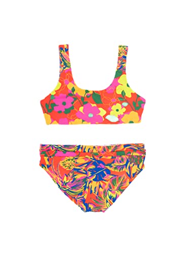 Image of Maaji Girls' Hot Fushia Iceland Reversible Girls Bikini Set