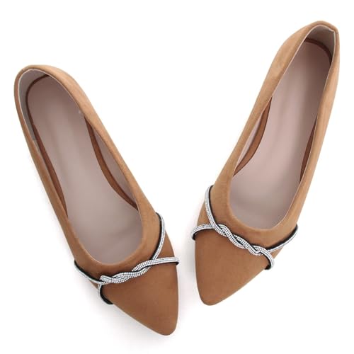 Image of Stunner Womens Flats Fashion Pointed Toe Bowknot Ballet Flats Cute Slip On Dress Flats Comfortable Party Wedding Flats2