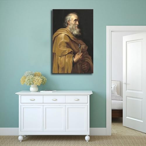 Toile Saint Pierre Paul Rubens 30x45cm | Déco murale chambre - 4