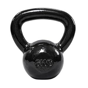 Amazon Basics Kugelhantel aus Gusseisen, 8 kg, Schwarz