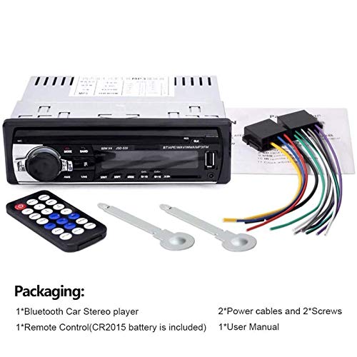 Aigoss Bluetooth Car Stereo, 4x60W Car Audio FM Radio, MP3 Player USB/SD/AUX Hands Free Calling with Wireless Remote Control