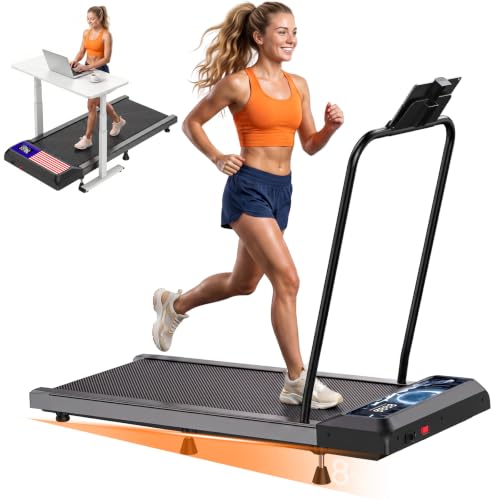 Image of Walking with Incline Pad and Handle Bar, 2.5HP Low Noise Treadmill, 270lbs | Remote Control, 3 in 1 Mini Walking Machine, Walking with Incline Mat for Home, Treadmill with Handle Bar, 270lbs Capacity